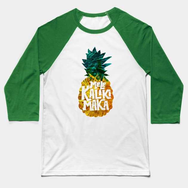 Mele Kalikimaka Baseball T-Shirt by J31Designs